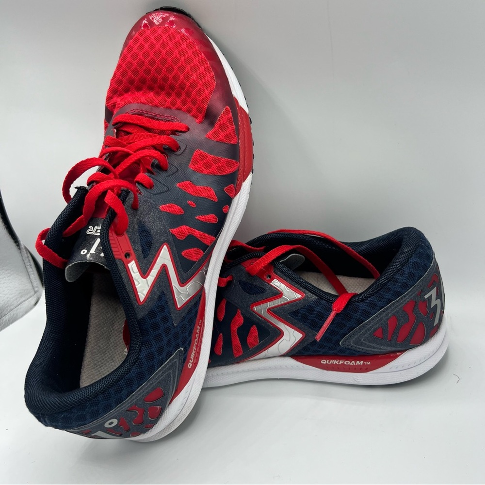 6 Degrees Red and Blue Athletic Shoes with Mesh Design